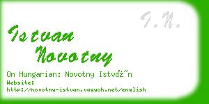 istvan novotny business card